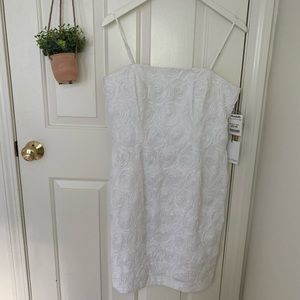 NWT Calvin Klein Strapless Rosette Dress Sz 12